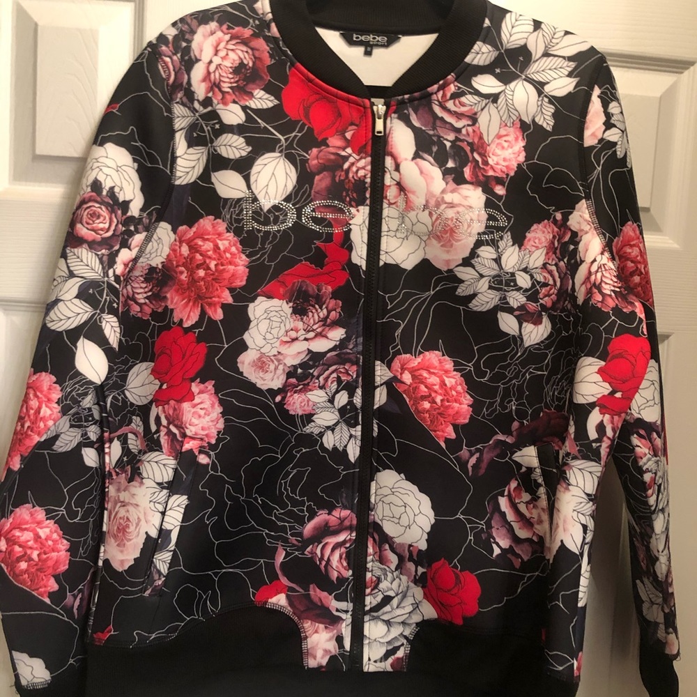 bebe floral jacket